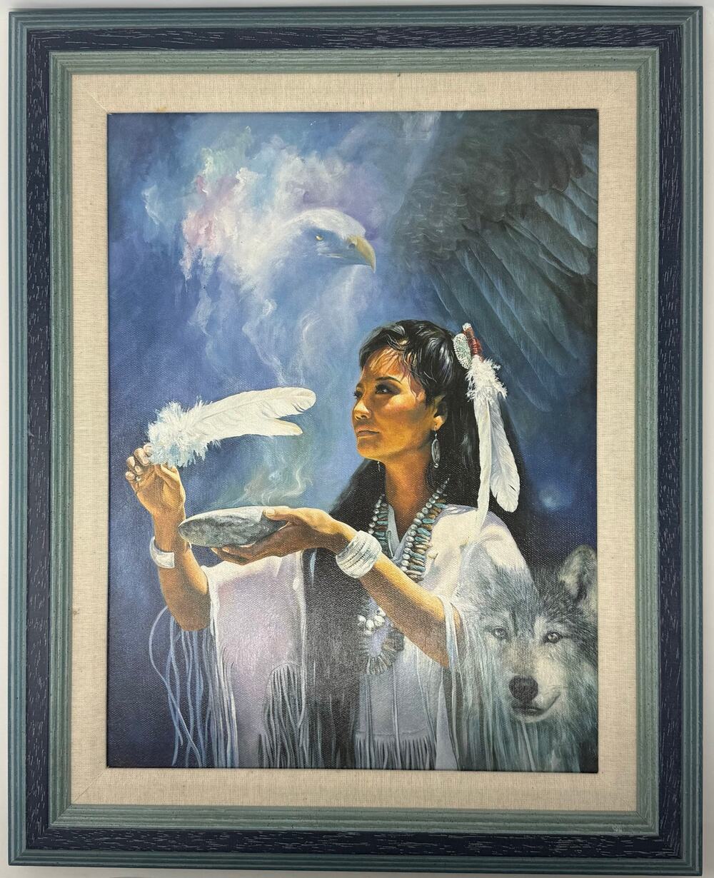 Detha Watson “Within the Power” Framed Native American Art Print 21”×16”